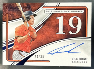 2026 Immaculate Collection Ike Irish Draft Selection Signatures Auto Blue /35 RC