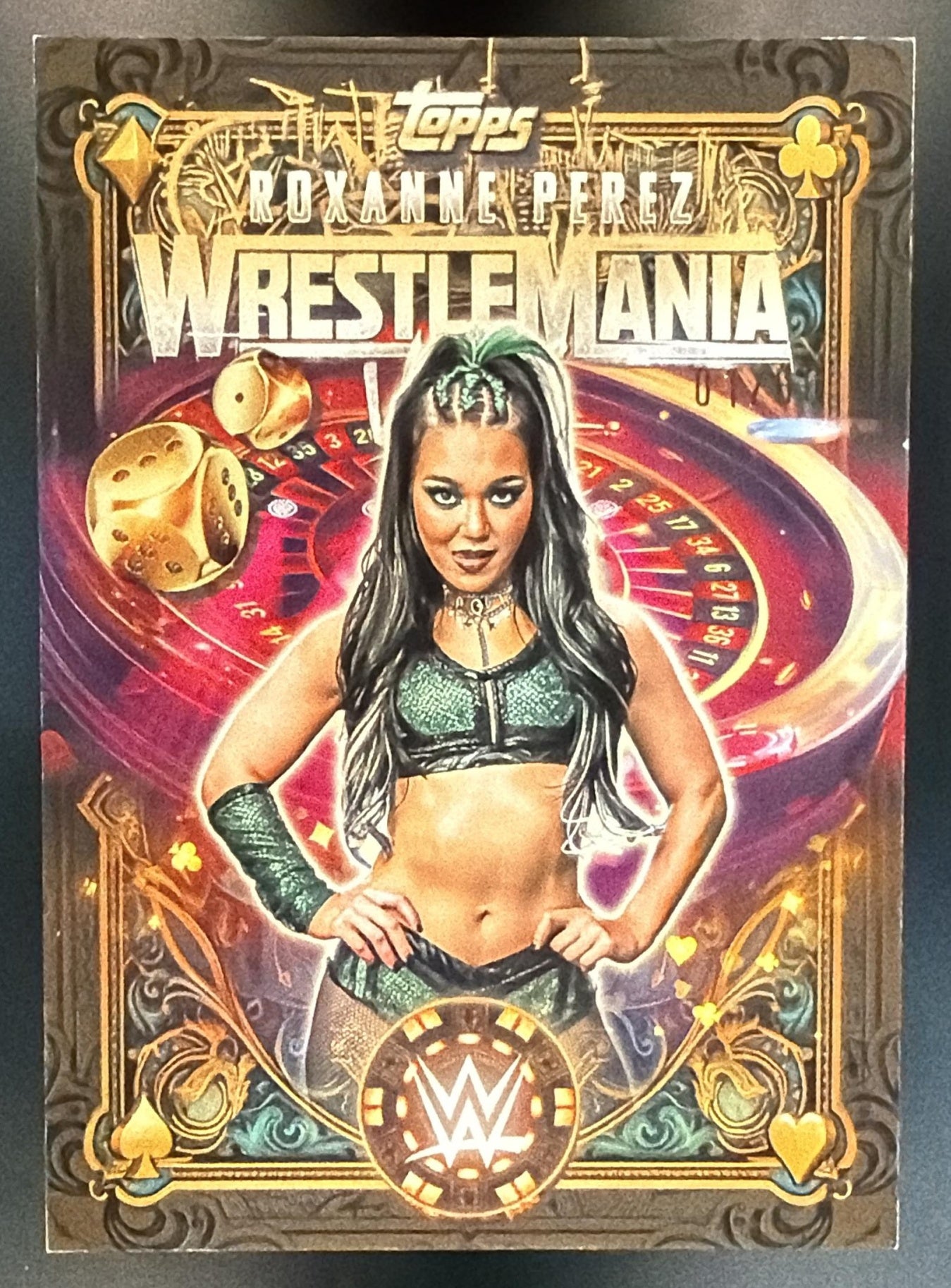 2026 Topps WWE WrestleMania Vegas Roxanne Perez #WM-17 Gold /50 — front