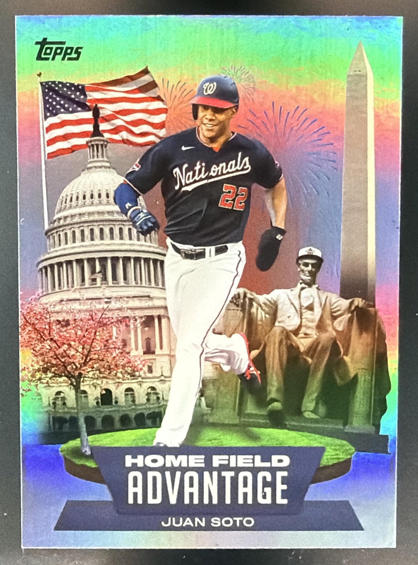 2022 Topps Juan Soto #HA-4 Home Field Advantage Nationals — front
