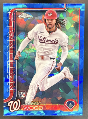 2025 Topps Chrome Sapphire James Wood #132 RC Nationals