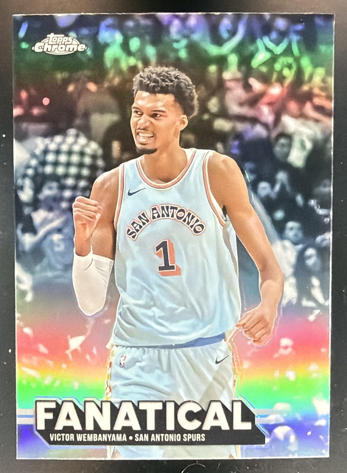 2025-26 Topps Chrome Victor Wembanyama #FAN-1 Fanatical SSP Spurs — front