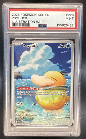 2026 Pokemon Ascended Heroes Psyduck #226/217 Illustration Rare PSA 9