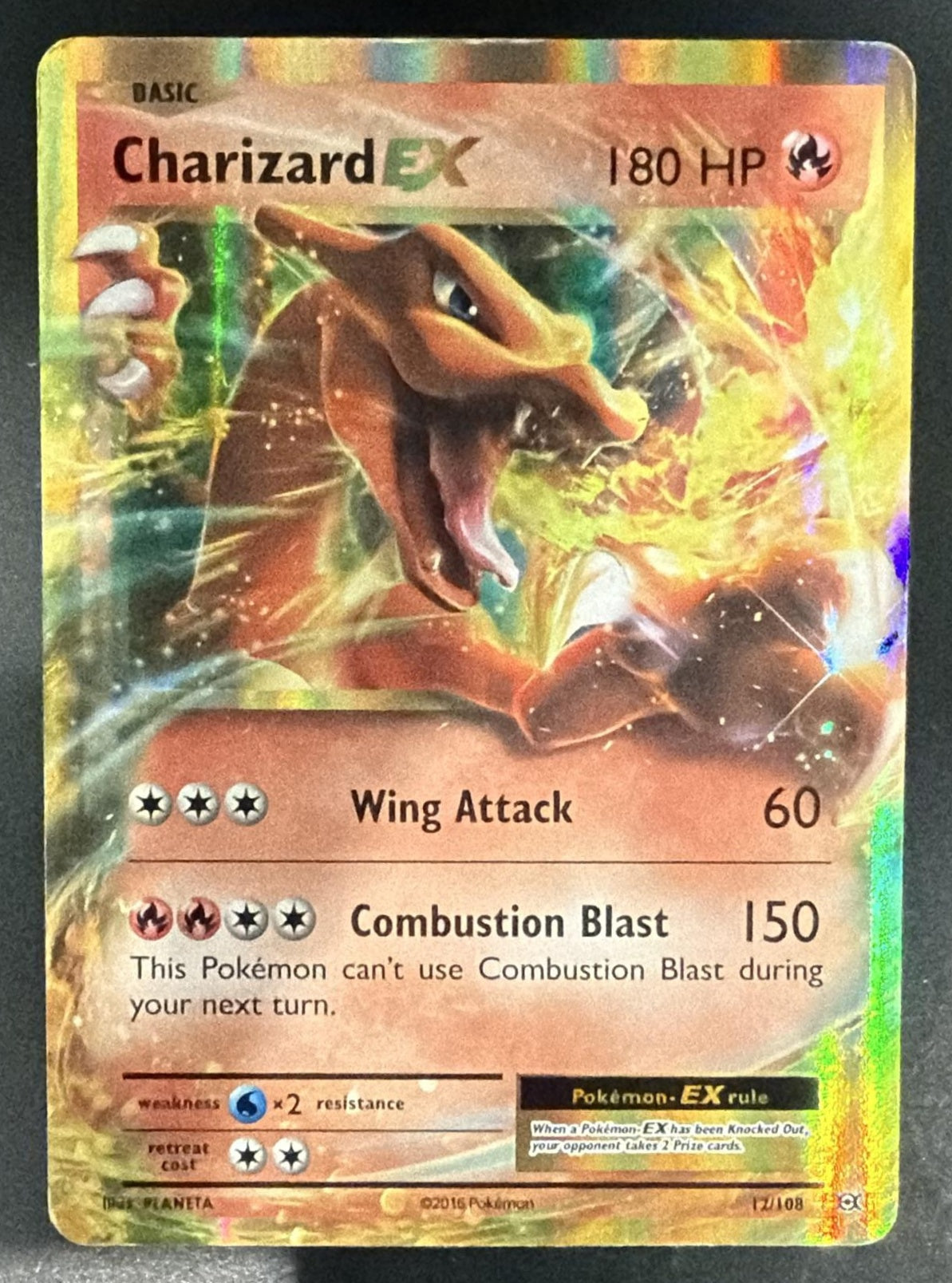 2016 Pokemon XY Evolutions Charizard #12/108 Holo — front