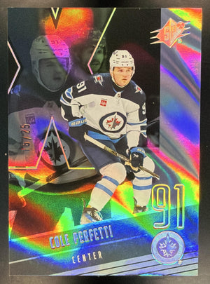 2025-26 Upper Deck SPx Cole Perfetti #4 Silver Spectrum 16/25 Jets