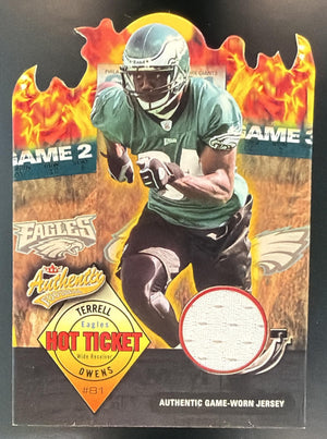 2004 Fleer Authentix Terrell Owens #HT-TO Hot Ticket Jersey 295/460 Eagles