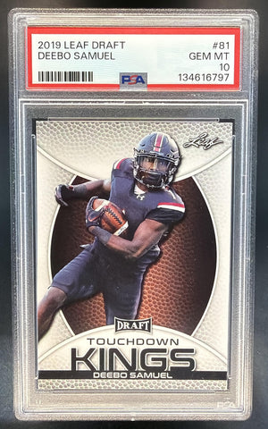 2019 Leaf Draft Deebo Samuel #81 RC Gamecocks PSA 10