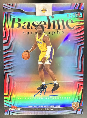2025 Topps Finest Adou Thiero Baseline Auto Red/Black Vapor Refractor /10 RC