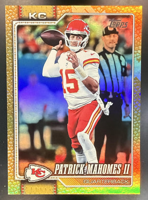 2026 Topps Patrick Mahomes II #97 Football Leather Gold Foil 18/50 Chiefs