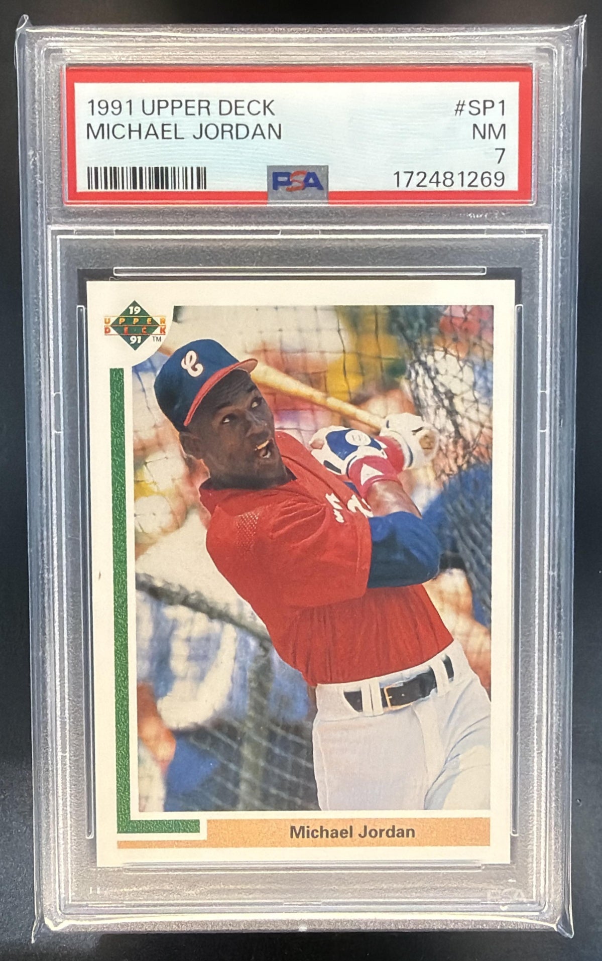 1991 Upper Deck Michael Jordan #SP1 Inserts White Sox PSA 7 — front