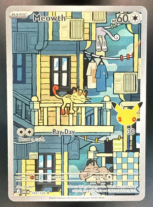 2026 Pokemon 30th Celebration Meowth #144/128 Illustration Rare