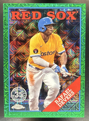 2023 Topps Rafael Devers 35th Anniversary Chrome Series One Green /99
