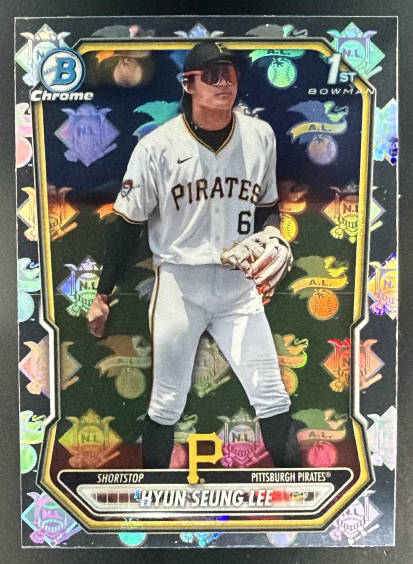 2026 Bowman Chrome Hyun Seung Lee #BCP-183 League Logofractor 1st Prospect — front