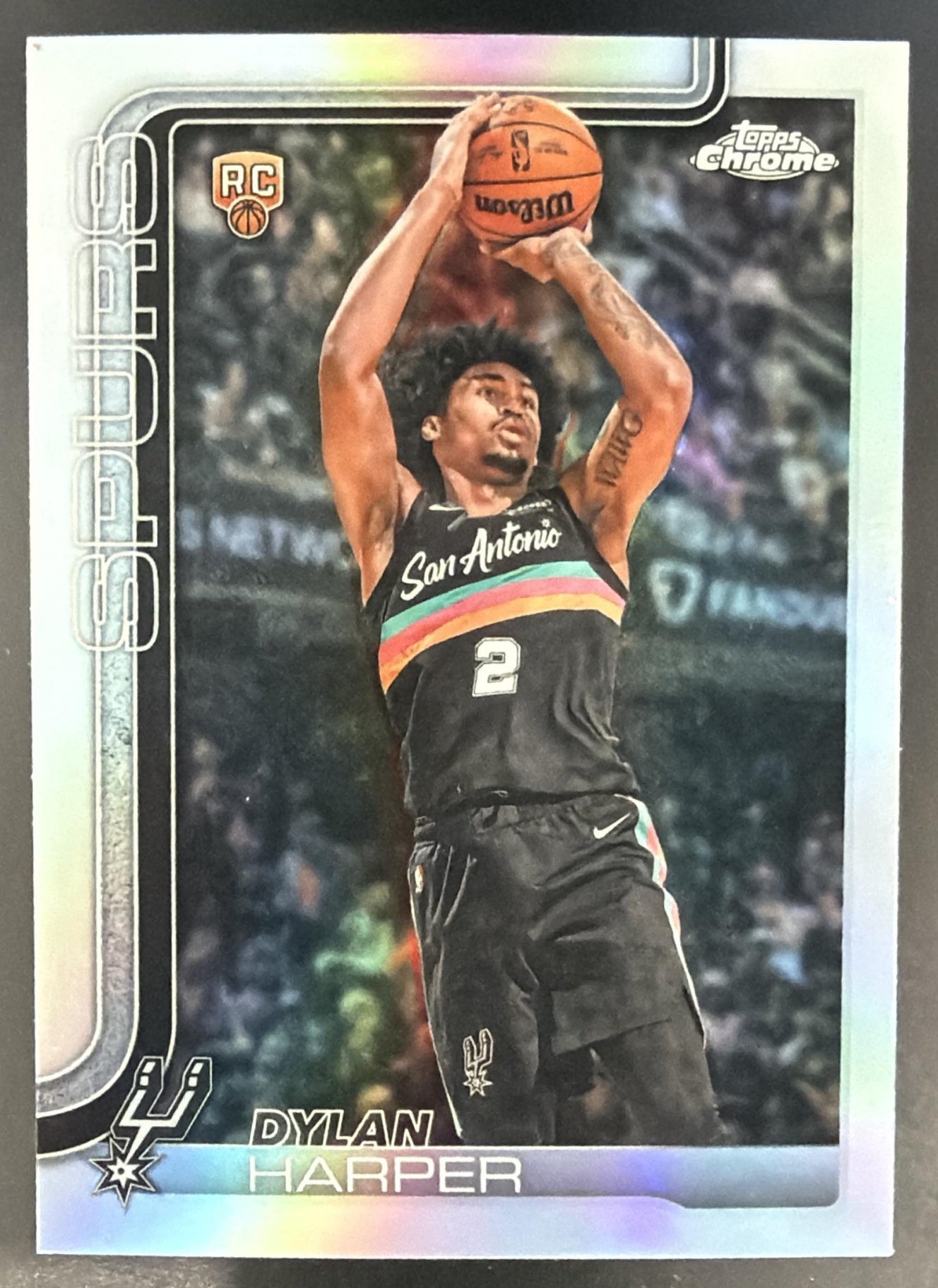 2025-26 Topps Chrome Update Dylan Harper #152 Refractor RC Spurs — front