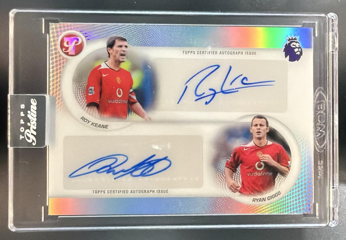 2026 Topps Chrome Premier League Ryan Giggs Roy Keane Dual Auto Man U — front