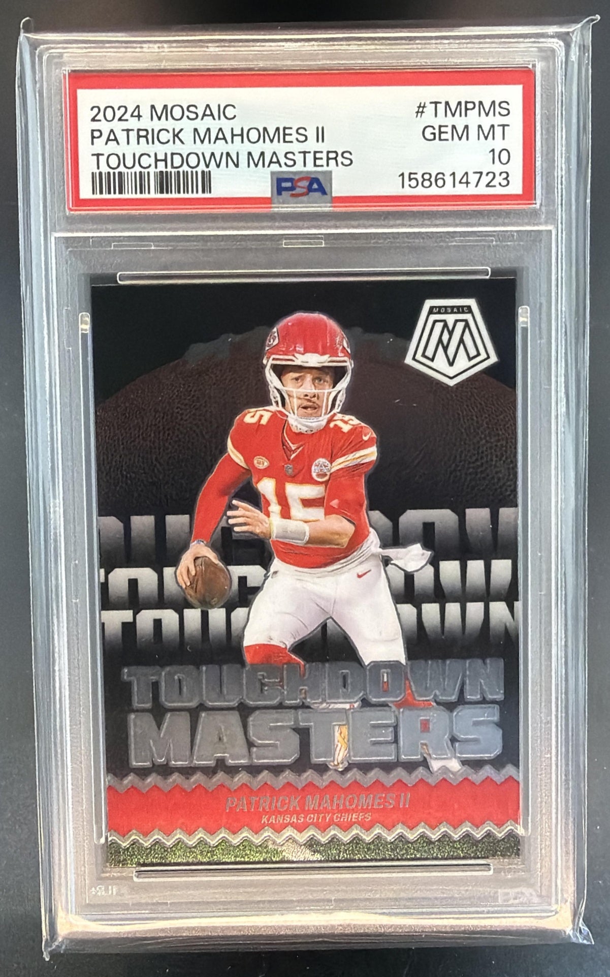 2024 Panini Mosaic Patrick Mahomes II #TM-PMS Touchdown Masters Chiefs PSA 10 — front