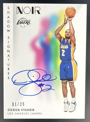 2023 Panini Noir Derek Fisher #STS-DFS Shadow Signatures Gold /25 Auto
