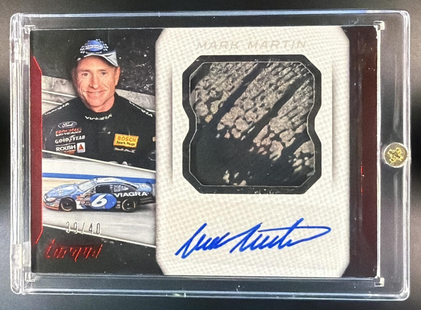 2016 Panini Torque Mark Martin #JTS-MM Jumbo Tire Signatures /40 Auto