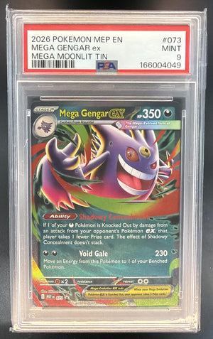2026 Pokemon MEP Black Star Promos Mega Gengar ex #073 PSA 9