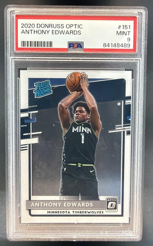 2020-21 Panini Donruss Optic Anthony Edwards #151 RC Timberwolves PSA 9