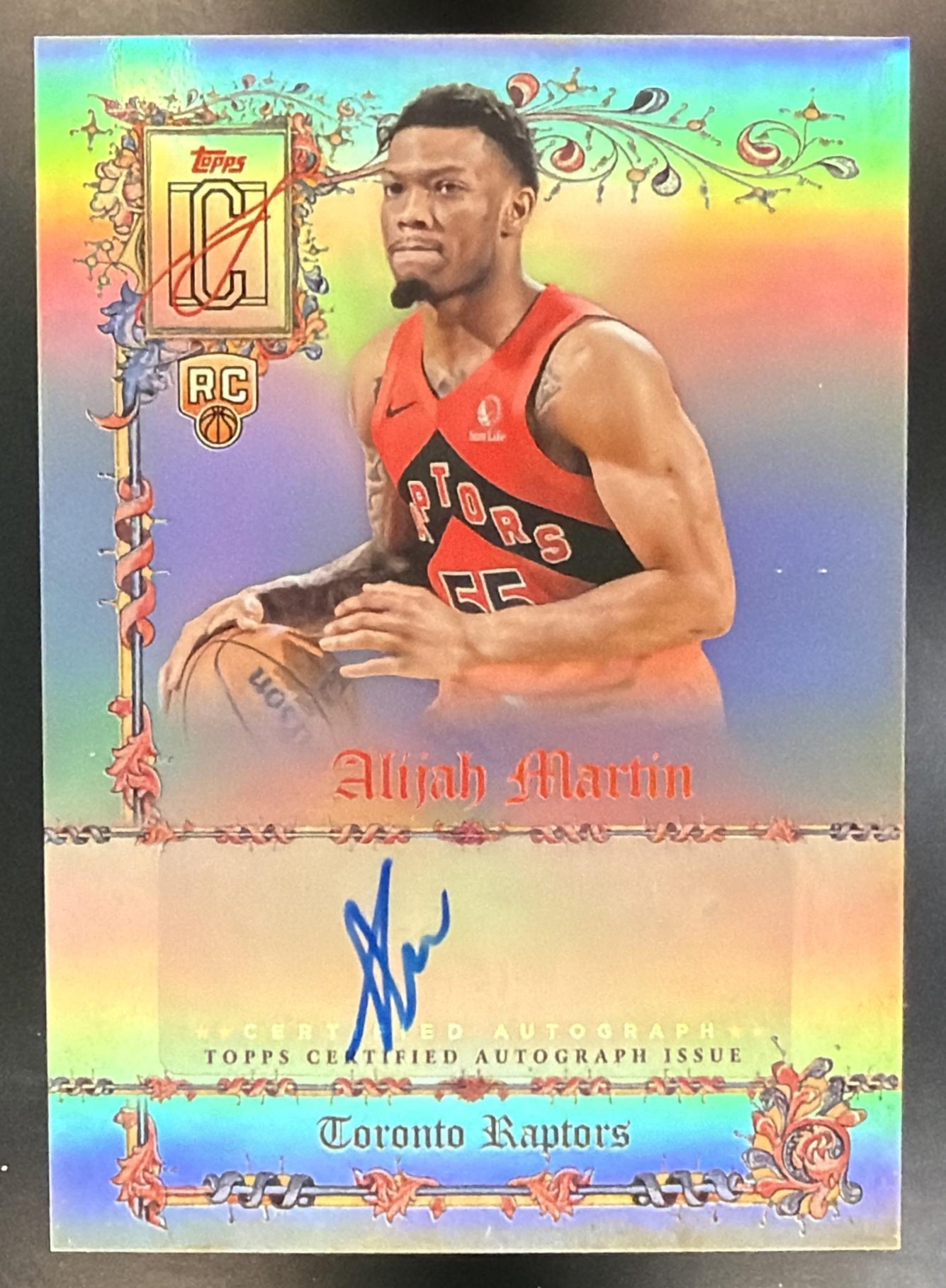 2025-26 Topps Signature Class Alijah Martin #MS-AM Manuscripts Auto RC Raptors — front