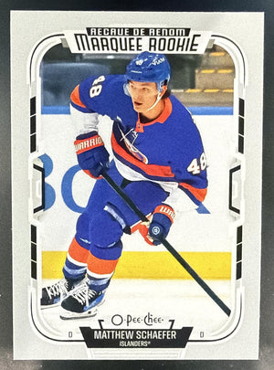 2025-26 Upper Deck O-Pee-Chee Matthew Schaefer #592 RC Marquee Rookie Islanders