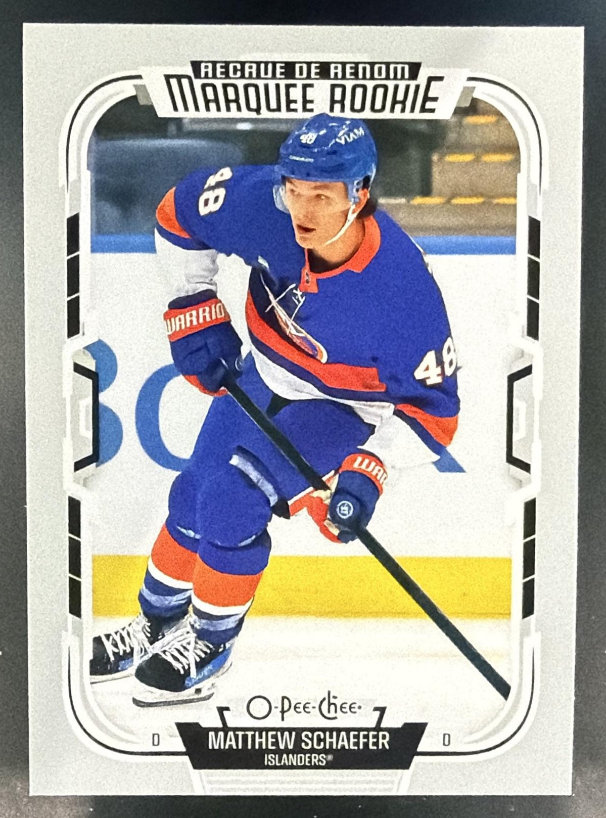 2025-26 Upper Deck O-Pee-Chee Matthew Schaefer #592 RC Marquee Rookie Islanders — front