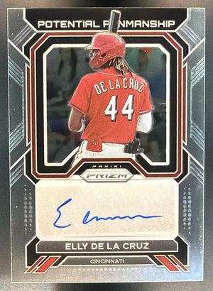 2023 Panini Prizm Elly De La Cruz #PP-EC Potential Penmanship Auto Reds