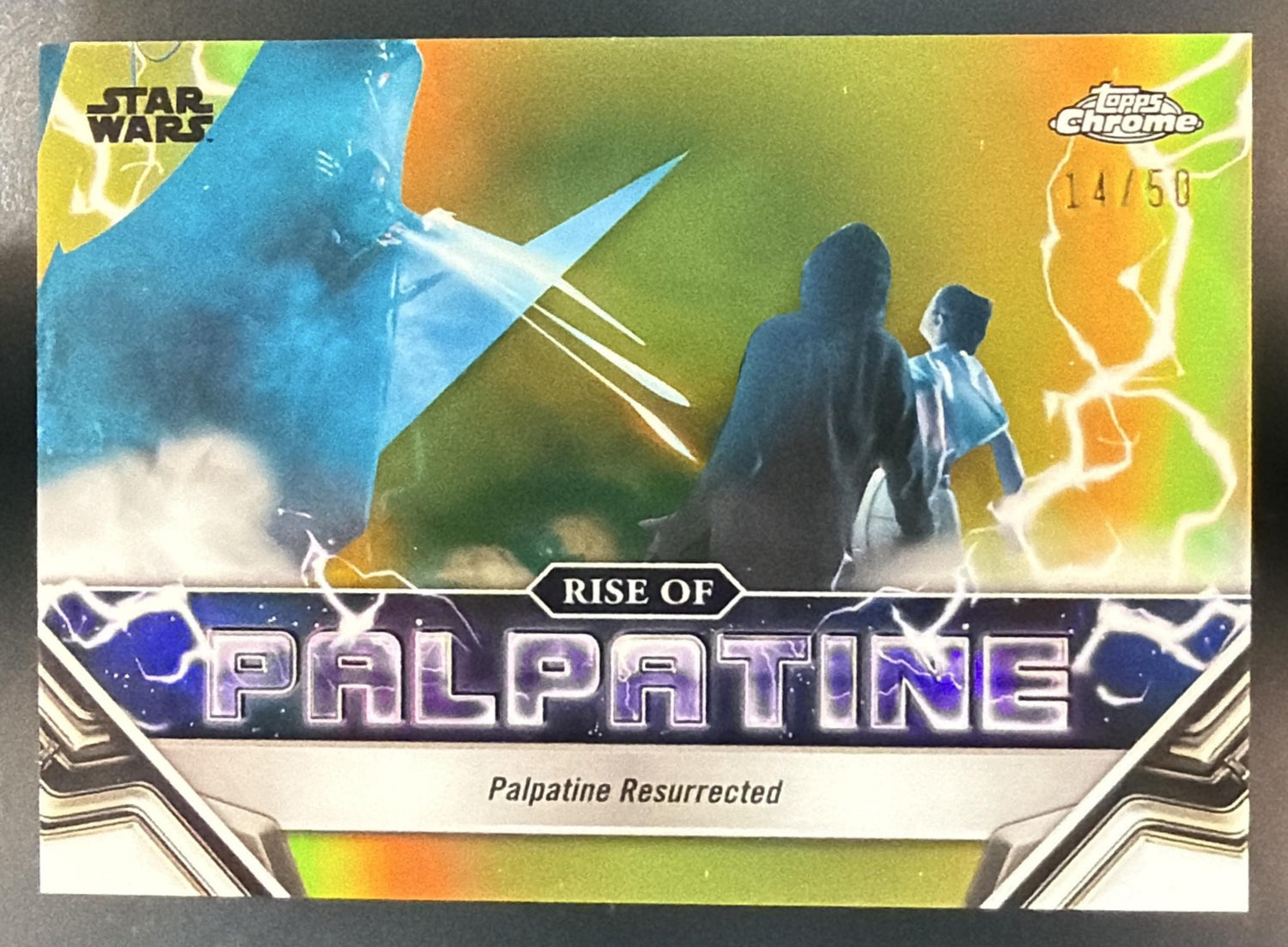 2024 Topps Chrome Star Wars Palpatine Resurrected The Rise of Gold Refractor /50 — front