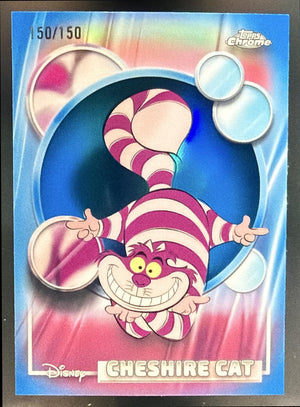 2026 Topps Chrome Disney Cheshire Cat #77 Blue Refractor /150