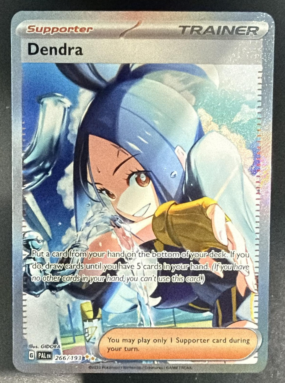 2023 Pokemon Scarlet & Violet Paldea Evolved Dendra #266/193 Illustration Rare — front