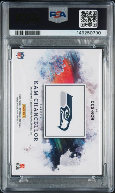 2025 PANINI IMPECCABLE CANVAS CREATIONS KAM CHANCELLOR AUTO /49 PSA 9