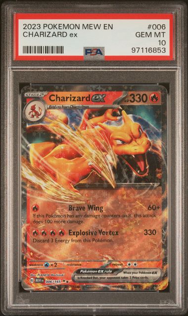 2023 POKEMON MEW EN-151 #006 CHARIZARD ex PSA 10