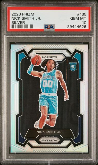 2023 PANINI PRIZM #135 NICK SMITH JR. SILVER PRIZM ROOKIE PSA 10