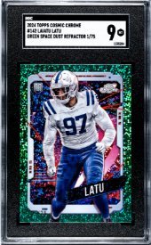 2024 Topps Cosmic Chrome Laiatu Latu Green Space Dust /75 SGC 9