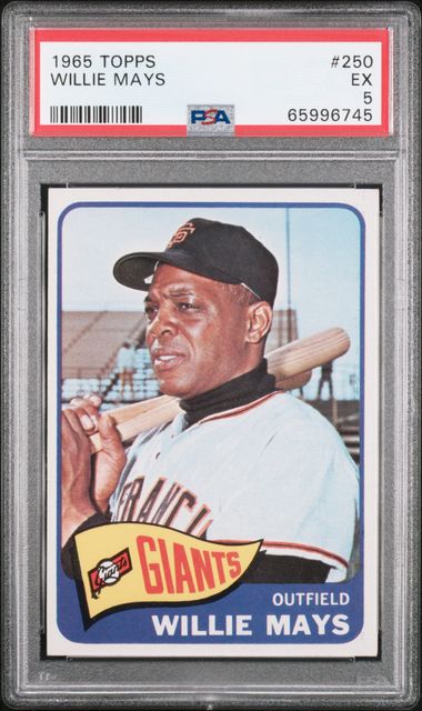 1965 TOPPS #250 WILLIE MAYS PSA 5