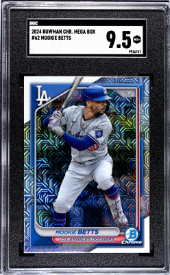 2024 Topps Bowman Chrome Baseball Mookie Betts #62 Mojo Refractor SGC 9.5
