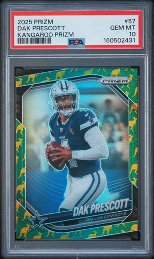 2025 PANINI PRIZM #57 DAK PRESCOTT KANGAROO PRIZM PSA 10