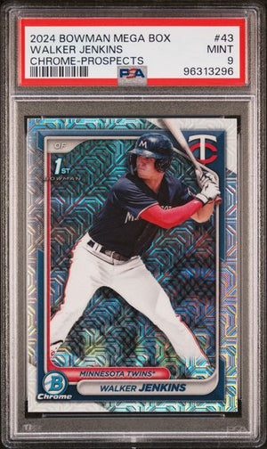 2024 BOWMAN MEGA BOX CHROME PROSPECTS #43 WALKER JENKINS PSA 9