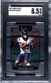2021 Panini Select Nico Collins Rookie SGC 8.5