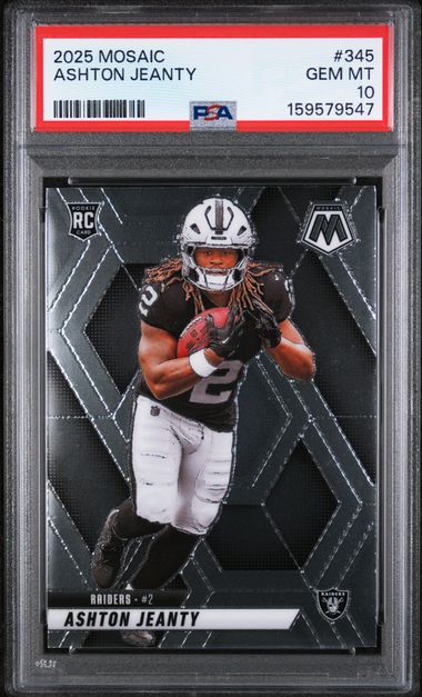 2025 PANINI MOSAIC #345 ASHTON JEANTY PSA 10