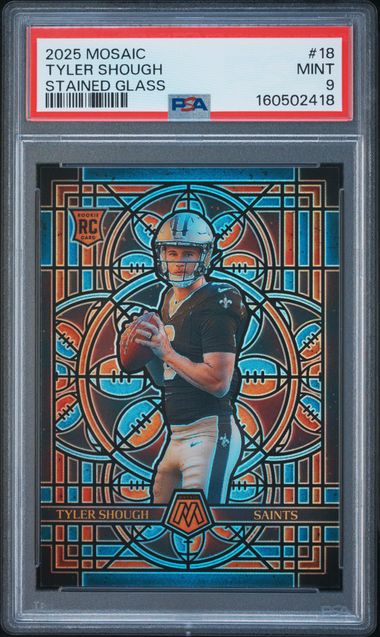 2025 PANINI MOSAIC STAINED GLASS #18 TYLER SHOUGH PSA 9