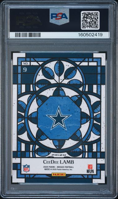 2025 PANINI MOSAIC STAINED GLASS #9 CEEDEE LAMB PSA 9