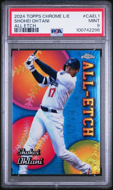 2024 TOPPS CHROME LOGOFRACTOR EDITION ALL ETCH SHOHEI OHTANI PSA 9