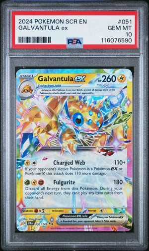 2024 POKEMON SCR EN-STELLAR CROWN #051 GALVANTULA ex PSA 10