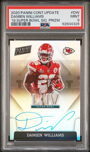 2020 PANINI CONTENDERS UPDATE 2019 SUPER BOWL SIGNATURES PRIZM #DW DAMIEN WILLIAMS AUTO PSA 9