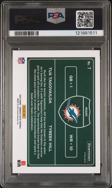 2024 PANINI DONRUSS OPTIC DOWNTOWN DUOS #7 TAGOVAILOA/HILL PSA 10