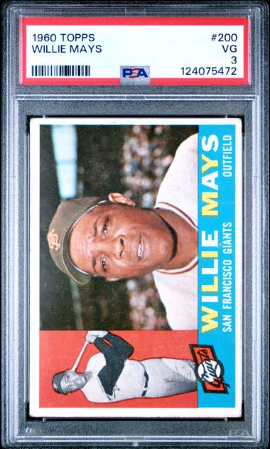 1960 TOPPS #200 WILLIE MAYS PSA 3