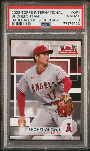 2022 Topps International Trading Card Day Baseball Gift With Purchase #GP1 Shohei Ohtani – PSA 8