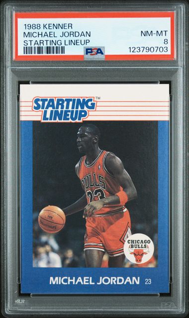1988 KENNER STARTING LINE-UP MICHAEL JORDAN STARTING LINEUP PSA 8
