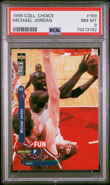 1995 COLLECTOR'S CHOICE #169 MICHAEL JORDAN PSA 8